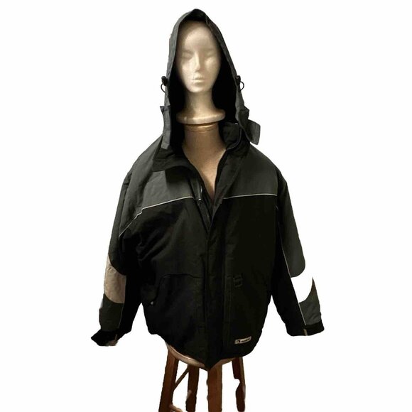 CORE RIPZONE MEN'S Sz: XL Fleece Lined Ski Snowboard Jacket Coat Green And Black - Picture 1 of 13